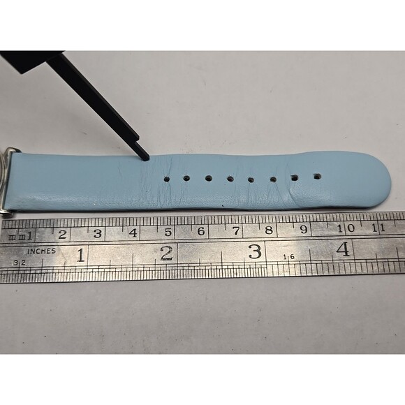 Aria Sterling Silver Watch Blue MOP Mosaic Dial Japanese Quartz New Battery - Picture 8 of 12